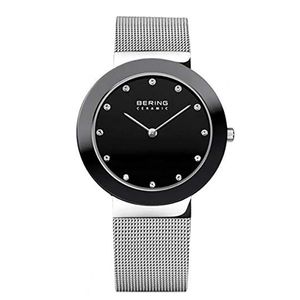 Bering Damen Uhr Armbanduhr Slim Ceramic - 11435-002 Meshband