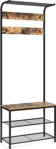 Vicco Garderobe Fyrk, 70 x 190 cm, Eiche rustikal/Schwarz