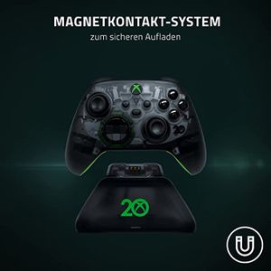 Razer Universal-Schnellladestation für Xbox Controller (Schnellladung, Universelle Kompatibilität für Neue und Alte Controller, Magnetkontakt-System) 20th Anniversary