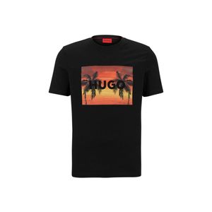 HUGO T-shirt Herren Baumwolle Schwarz GR77808 - Größe: S