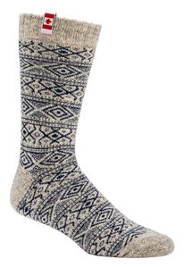FussFreunde 2 Paar Canadian Socks, THERMO-Wollsocken mit 80% Schafwolle, Blau, Größe 39-42
