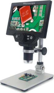 G1200 Digitales Mikroskop 7-Zoll-LCD-Display mit grossem Farbdisplay und kontinuierlicher 12MP 1-1200X-Verstaerkungslupe mit Staender aus Aluminiumlegierung