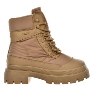 Warme Trapper-Stiefel für Damen mit Plateau und flachem Absatz Big Star MM274340 Beige 36