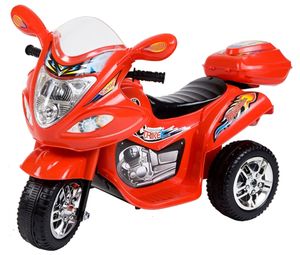 Lean Toys Elektro-Motorrad für Kinder LL1188, 6 Volt, 1 Sitz/e, Motor: 18W, Plastikräder mit Gummi -Rollband, Spannung: 6V