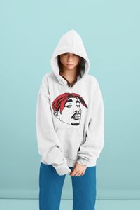 Damen Hoodie Kapuzenpullover 2 Pac 2Pac Tupac Biggi Shakur Rapper RIP Hip Hop N1