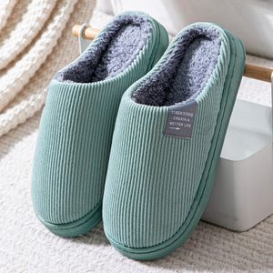 Hausschuhe Damen Plüsch hausschlappen, Warme Pantoffeln Damen Herren Slippers, Unisex Weiche hauslatschen für Herbst und Winter, grün, 40-41