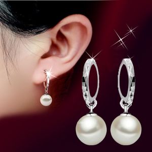 2 Paar Damen Ohrringe aus Kupfer Ohrhänger Perlenohrringe