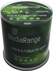 MediaRange DVD-R 4,7 GB 100 ks vreteno 16x