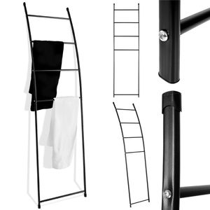 Handtuch-Leiter Handtuchhalter Handtuchständer Handtücher Leiter aus Metall schwarz 150 cm