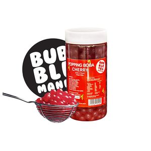Popping Boba-Fruchtperlen für Bubble Tea | Kirsche - Fuchtige Tapioka Perlen von Bubble Mania- 450 G