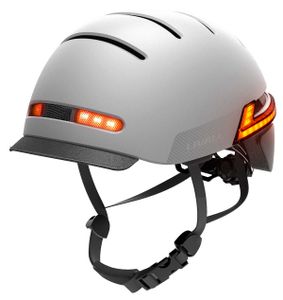 Livall BH51M Neo+BR80 57-61 cm grau Fahrradhelm E-Bike Helm LED Blinker Rücklicht Smart App