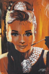 Audrey Hepburn Poster - Breakfast, Fishwick (91 x 61 cm)