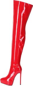 Giaro Stiefel in Übergrößen Rot  SPIRE RED SHINY große Damenschuhe, Größe:45