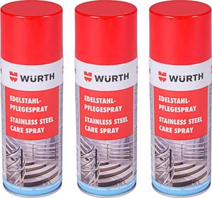 3 x Würth Edelstahl-Pflegespray 0893121