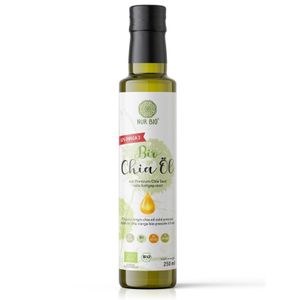 NurBio® Chia Öl 250 ml - nativ kaltgepresst nussig mild, Omega-3-Fettsäuren