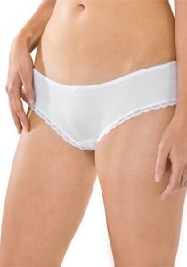 Schiesser Selected Premium Eternity Lace Brazilian Pants Uni Weiß 111695/100, Größe: S