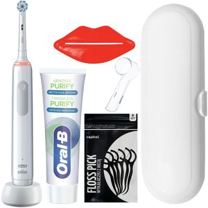 Oral-B Pro 3 3800 White Gift Edition Elektrische Zahnbürste + Etui