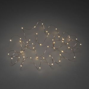 LED Tropfenlichterkette 100 bernsteinfarbene Dioden kupferfarbener Draht
