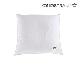 Häussling Königstraum Kopfkissen 80x80 cm | Federn- und Daunenkissen, Kissen, Deutsche Manufaktur, auch für Allergiker geeignet, Bezug 100% Baumwolle