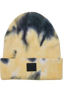 Detská čiapka Urban Classics Tie Dye Beanie žlto-čierna - L/XL