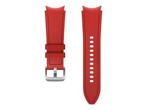 Samsung Hybrid Leather Band Smartwatch-Armband für Galaxy Watch4 20 mm S/M, Rot