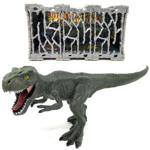 Spielzeug Dinosaurier TRex T-Rex Indominus Dino Käfig Jurassic Raptor Figur Kind