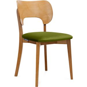 Konsimo Židle "LYCO", Zelená, látka/dřevo, skandinávská, 47x80,5x45 cm