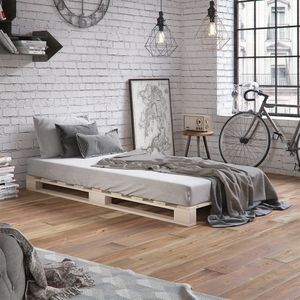 Paletová posteľ Livinity®, 90x200 cm, prírodné drevo