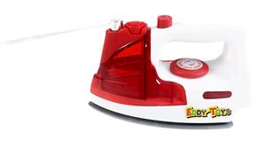 Kinder Bügeleisen Spielzeug mit Licht- und Tonfunktion von EDDY TOYs, Wassertank mit Sprühfunktion, batteriebetrieben