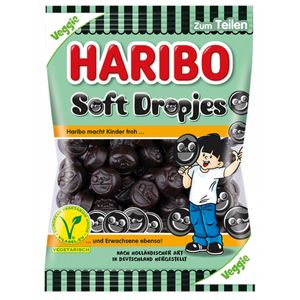 Haribo Soft Dropjes weiches Lakritz für Vegetarier geeignet 160g