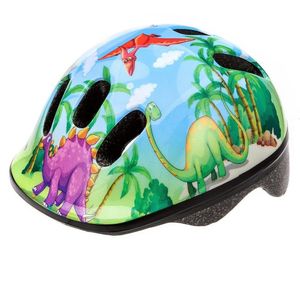 Meteor Schutzhelm, Kinderhelm, Fahrradhelm, Rollschuhe, MV6-2 Helm Kinderfahrradhelm Helm, größe  S 48-52 cm Dinosaur