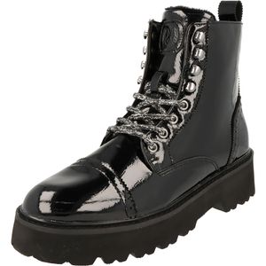 Jane Klain Damen Schuhe Freizeit Boots Stiefel 252-468 Schwarz Lack Reißv.