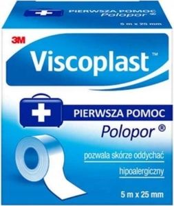 Viscoplast Polopor Klebeverband, 5m x 25mm, 1 Stück