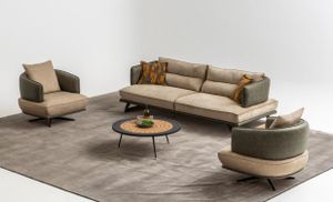 Wohnzimmer Modern Sofa Set Couch Garnitur 3-Sitzer 2x Sessel JVmoebel
