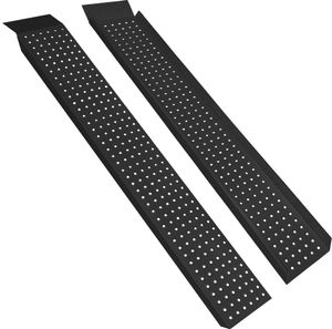 UISEBRT 2 X Auffahrrampe Rampe Verladerampen Motorradrampe Verladeschiene Verladerampe Auffahrschiene 160x22,5x4,5cm 400 kg Paar Traglast - Schwarz