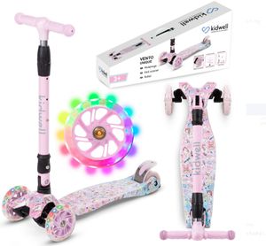 COIL Kinderroller,Dreiradscooter, Tretroller, Dreirad-Balance-Roller, Cityroller, VENTO, ABEC-7-Lager, 3-stufige Lenkradverstellung, LED-Räder, Unique