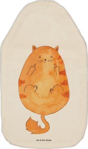 Mr. & Mrs. Panda Wärmflasche Katze Frühaufsteher - Weiß - Geschenk, Katzenmotiv, Kater, Wärmflaschenbezug, Miau, Katzenmotive, Bettflasche, Tiger, Kaffee, Katzensouvenirs