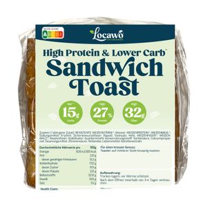 Locawo High Protein & Low Carb* Sandwich Toast | Toastbrot 400g