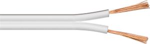 Goobay 27521 Reproduktorový kábel biely CCA, 100 m - 100 m cievka, prierez 2 x 0,75 mm²