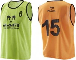 Tréningové vesty - číslované - s taškou - oranžové - L - 15 kusov