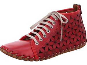 Gemini Damen Stiefeletten Stiefel Leder Schnürschuhe 031178-01, Größe:37 EU, Farbe:Rot