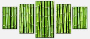 Leinwandbild Mehrteiler Bambuswand M0054 – Variante 1 - 210 x 100cm