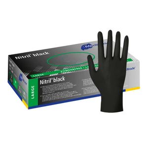 Meditrade Nitril Black | Nitril Handschuhe | 100 Stück | Größe L