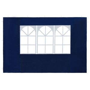 Möbel - CLORIS Partyzelt-Seitenwände 2 Stück mit Fenster PE Blau, 1 kg 45115
