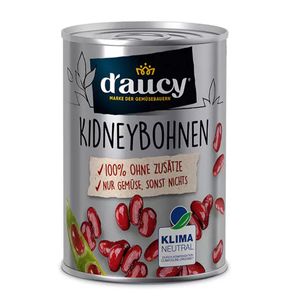 d'aucy Rote Kidneybohnen: Natürliche Vielfalt ohne Salz und Zuckerzusatz, Inhalt:1 Dose