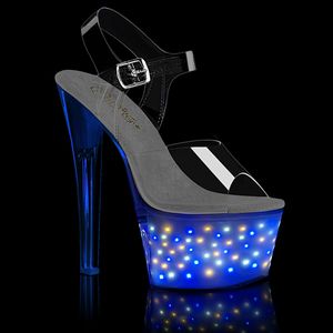 ECHOLITE-708 Damen Sandale von Pleaser, Transparent EU 38, US 8