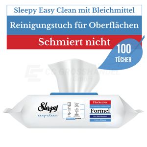 Sleepy Feuchttücher Easy Clean 100 Tücher Blau Chlor bleiche Reinigungstücher