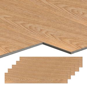 XMTECH Vinylboden PVC Bodenbelag Selbstklebende Vinyl-Dielen, Dielen Planke Rutschfest Holzoptik Dielen für Fußbodenheizung, Dicke 2 mm - 5m²/36 Dielen, Holzbraun