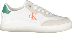 Weißer Herrensneaker mit Kontrastdetails und herausnehmbarer Sohle
