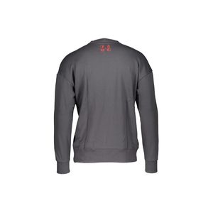 adidas FC Bayern Lifestyler Crew Herren Sweatshirt lockerer Freizeit-Pullover Sweater HF1355 Dunkelgrau, Größe:S
